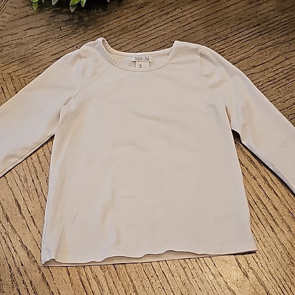 White long sleeve cotton top size 7 girls